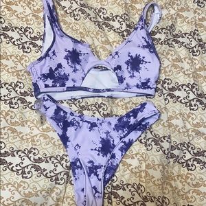 Purple tie dye bikini
